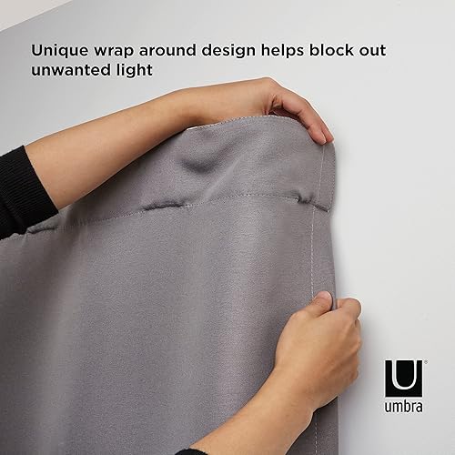 Miniatura 7 de Umbra Twilight - Barra de cortina doble negra para ventana, barra de cortina doble ajustable envolvente, de 28 a 48 pulgadas, barra de cortina,