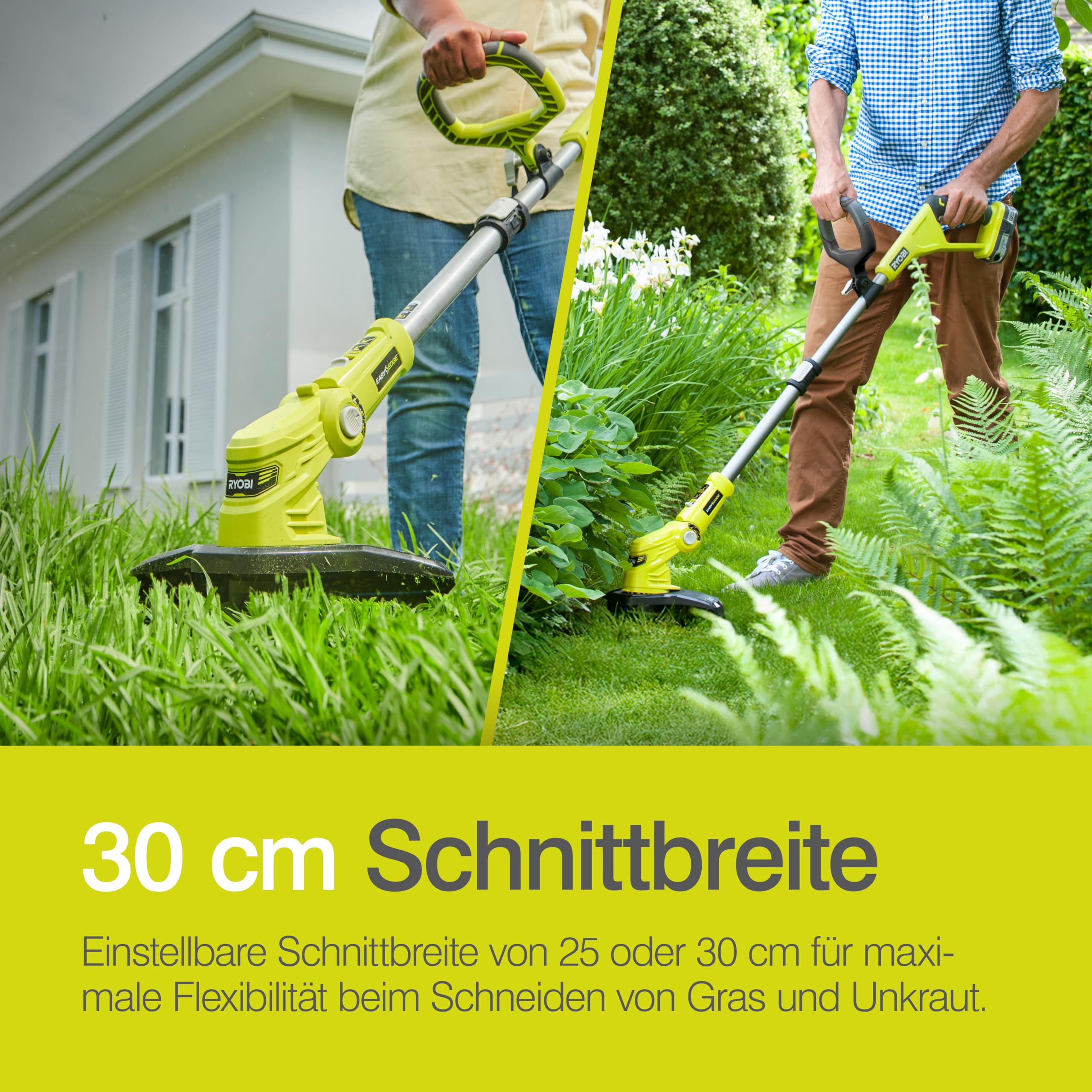 RYOBI 18 V ONE+ Akku-Rasentrimmer OLT1832, 25-30 cm Schnittbreite