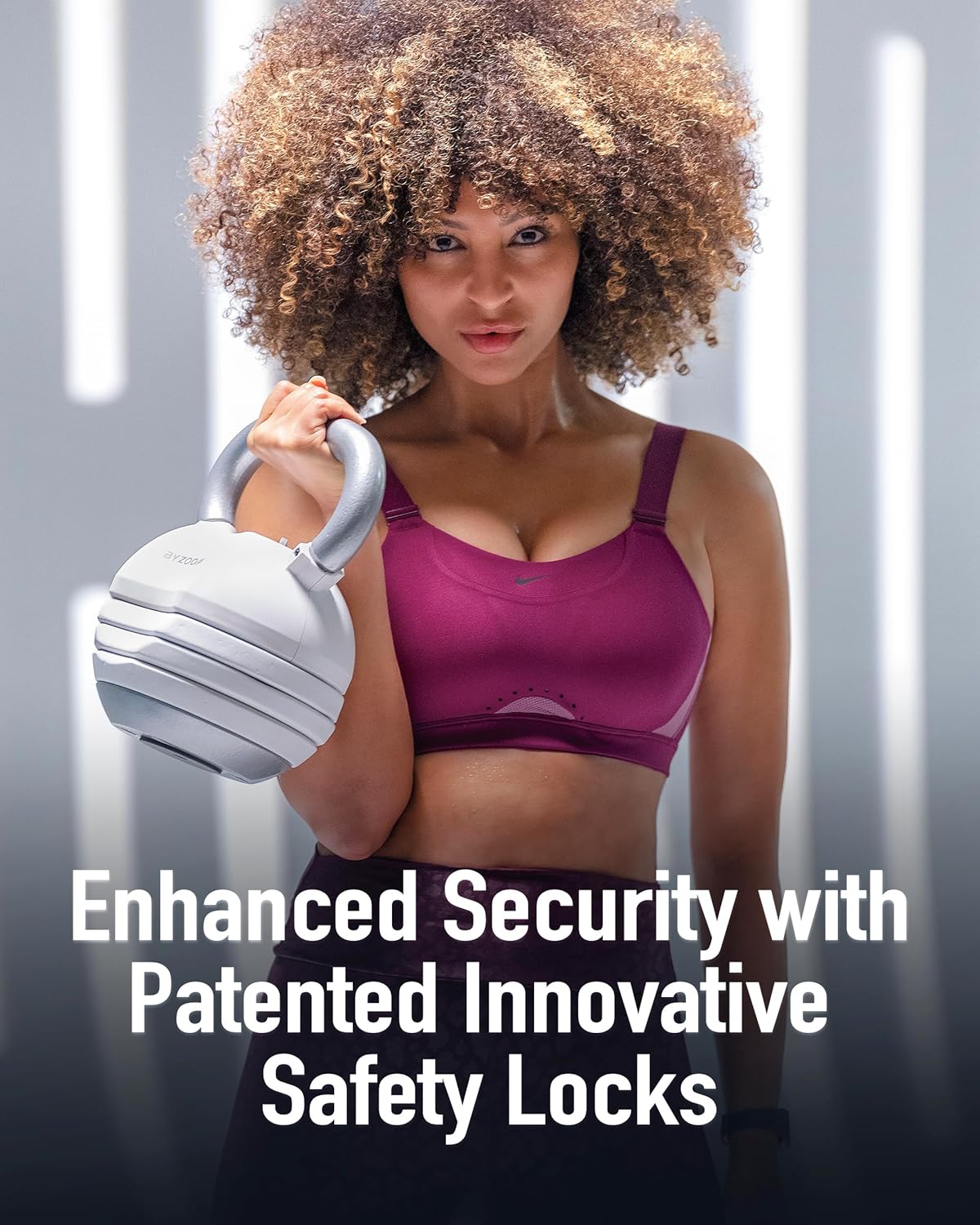 BYZOOM FITNESS Adjustable Kettlebell 30lb/40lb Weight Training Fitness Exercise Full Body Workout 5 in 1 for Home Gym Beginners Woman - Image 5