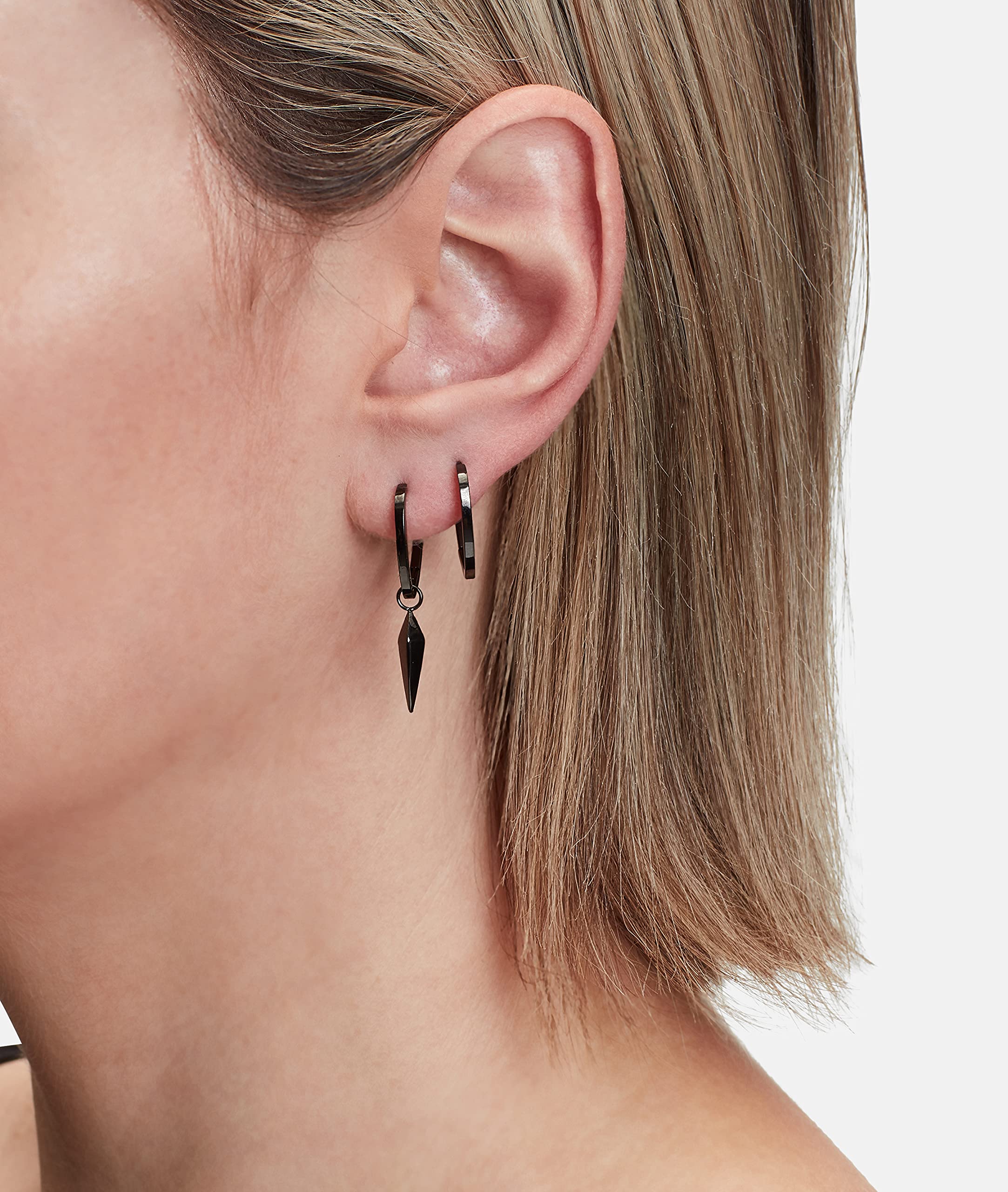 LIEBESKIND BERLIN Damen Schmuck - Kette & Ohrringe aus Edelstahl in verschiedenen Farben & Designs - mit Pendulum Anhänger der bei jeder Bewegung durch das Licht funkelt