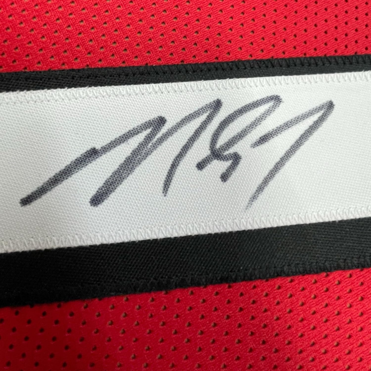 Framed Autographed/Signed Michael Mike Vick 33x42 Atlanta Red Football Jersey PSA/DNA COA