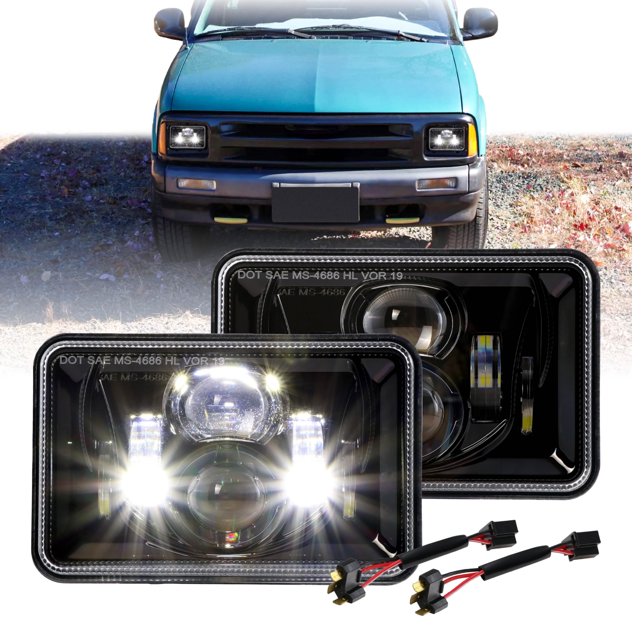 Amazon.com: USR 94-97 S10 LED Projector 4x6 Head Lamp (Left