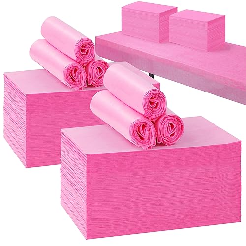 Vista 10 de 100 sábanas desechables de 31 x 71 pulgadas, sábanas de mesa de masaje, tela no tejida, cubierta de cama de spa, transpirable, para masajes, 100