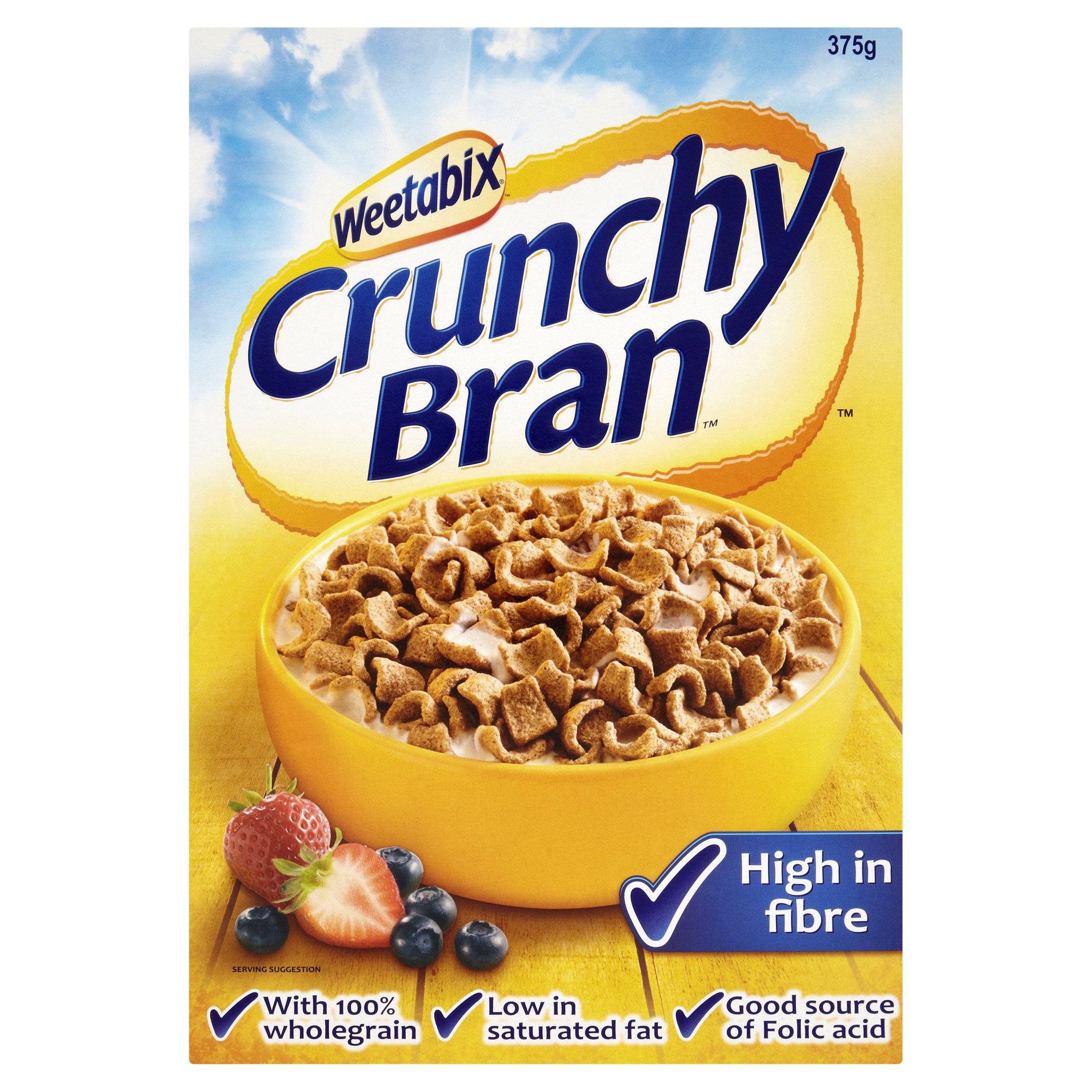 Crunchy Bran Wholewheat and Oat Bran Breakfast Cereal, 375g
