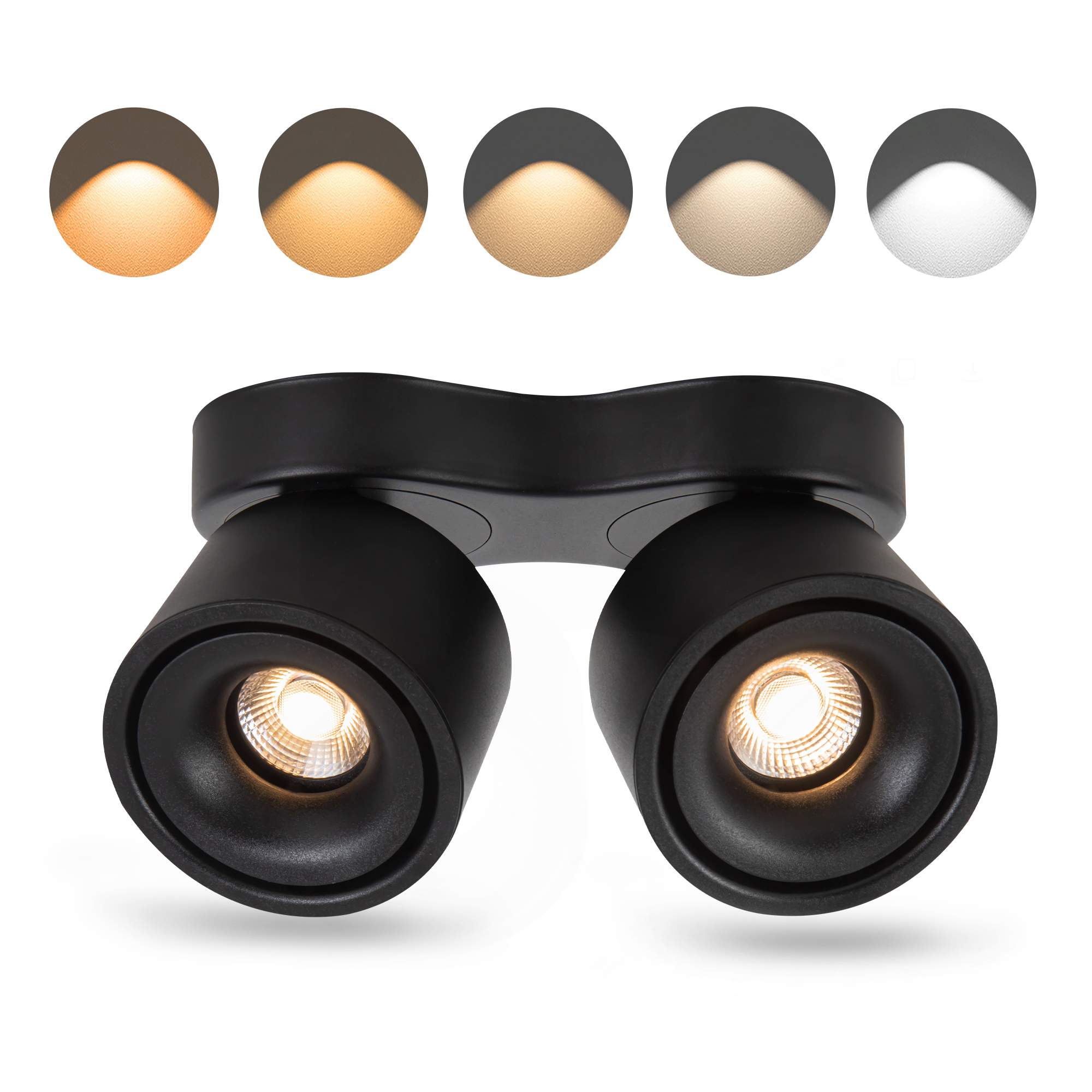 Image of 5CCT LED Ceiling Spotlight Modern Surface Mount Ceiling Light | Dimmable,5CCT /2700K-5000K,Flush Mount Ceiling Lights Fixture,Kitchens,Bedrooms,Living Rooms,Hospitality,Hallways,and Foyers
