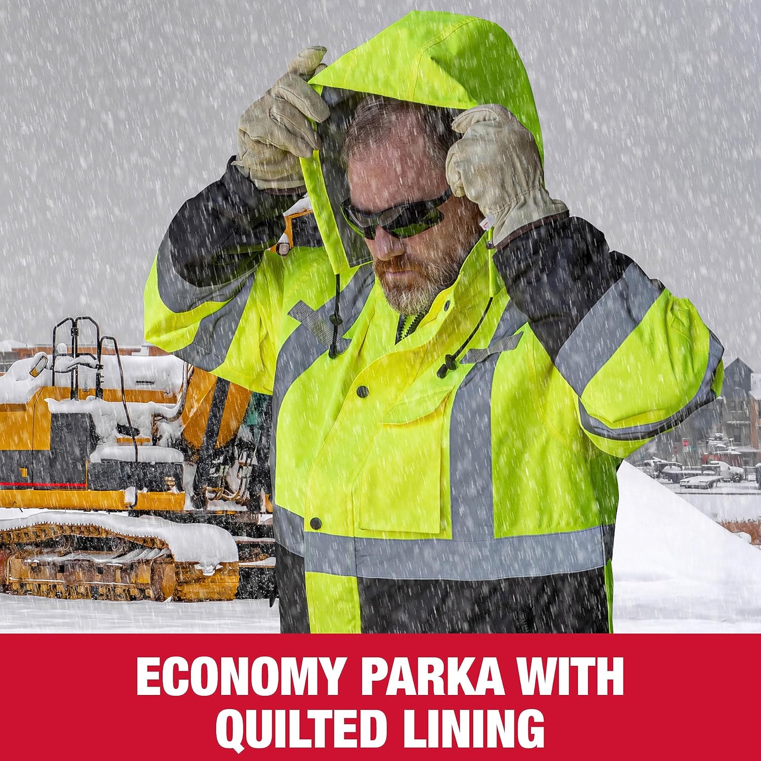 Radians Unisex Sj411qb Class 3 Economy Parka With Quilted Lining