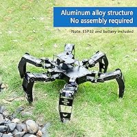 Vista 8 de Kit de robot Hexapod para ESP32, robot araña STEM para caminar, soporta programación Arduino C, App RC, transmisión de video, kit de marco