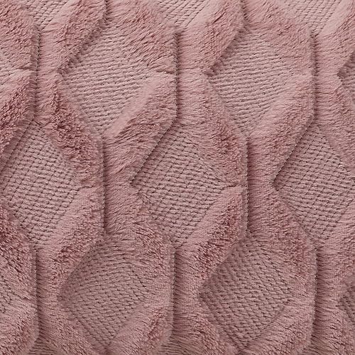 Miniatura 3 de HONGUNIA Fundas de almohada de felpa suave para sofá, paquete de 2, 12 x 20 pulgadas, rosa oscuro