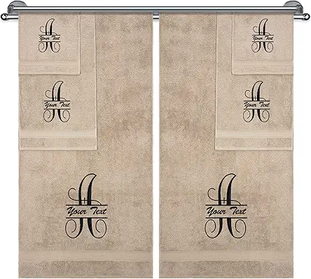 Monogrammed Towel Set, Hotel & Spa Quality, Super...