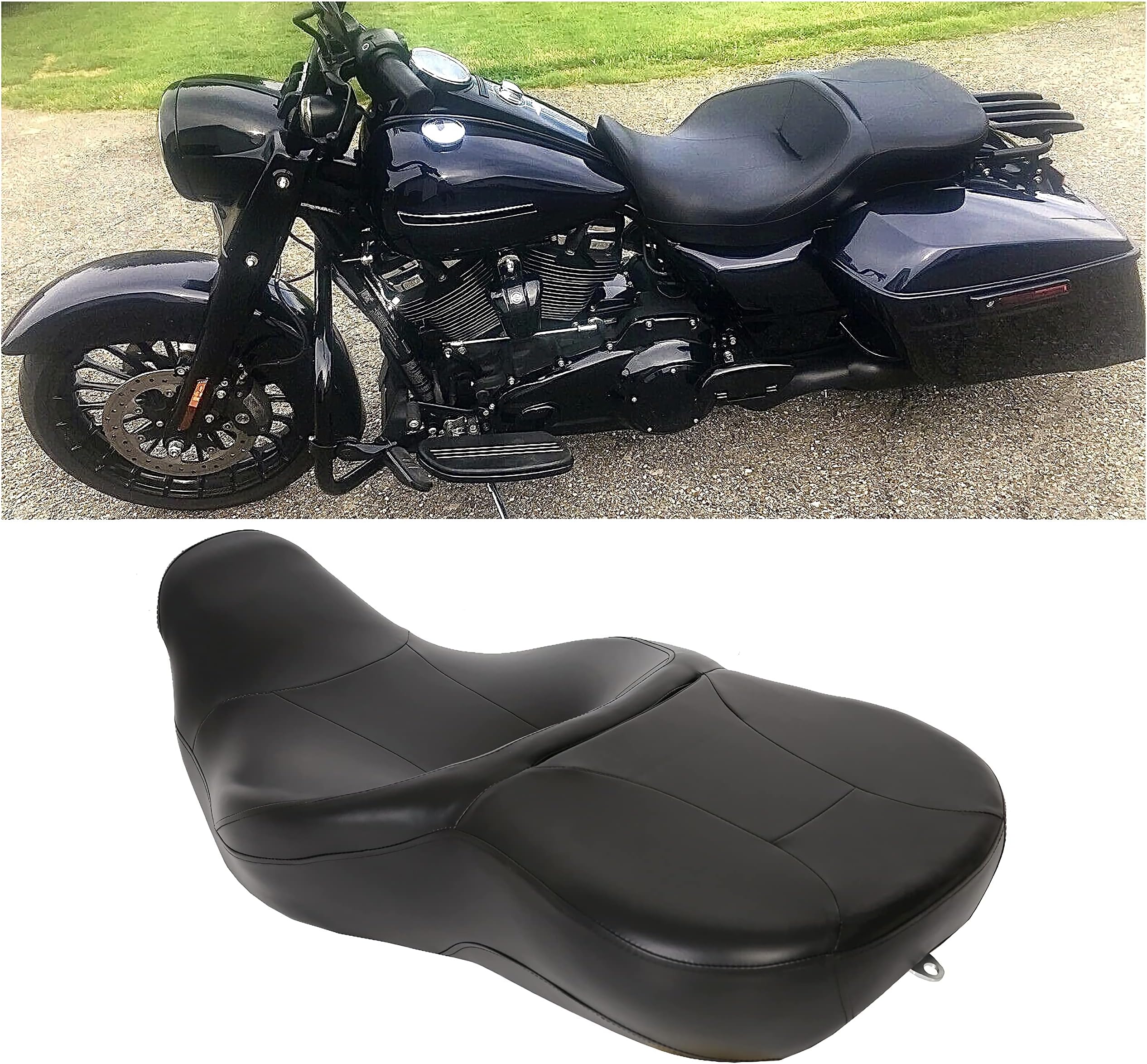TCMT Hammock Driver Passenger Seat For Harley Touring Road