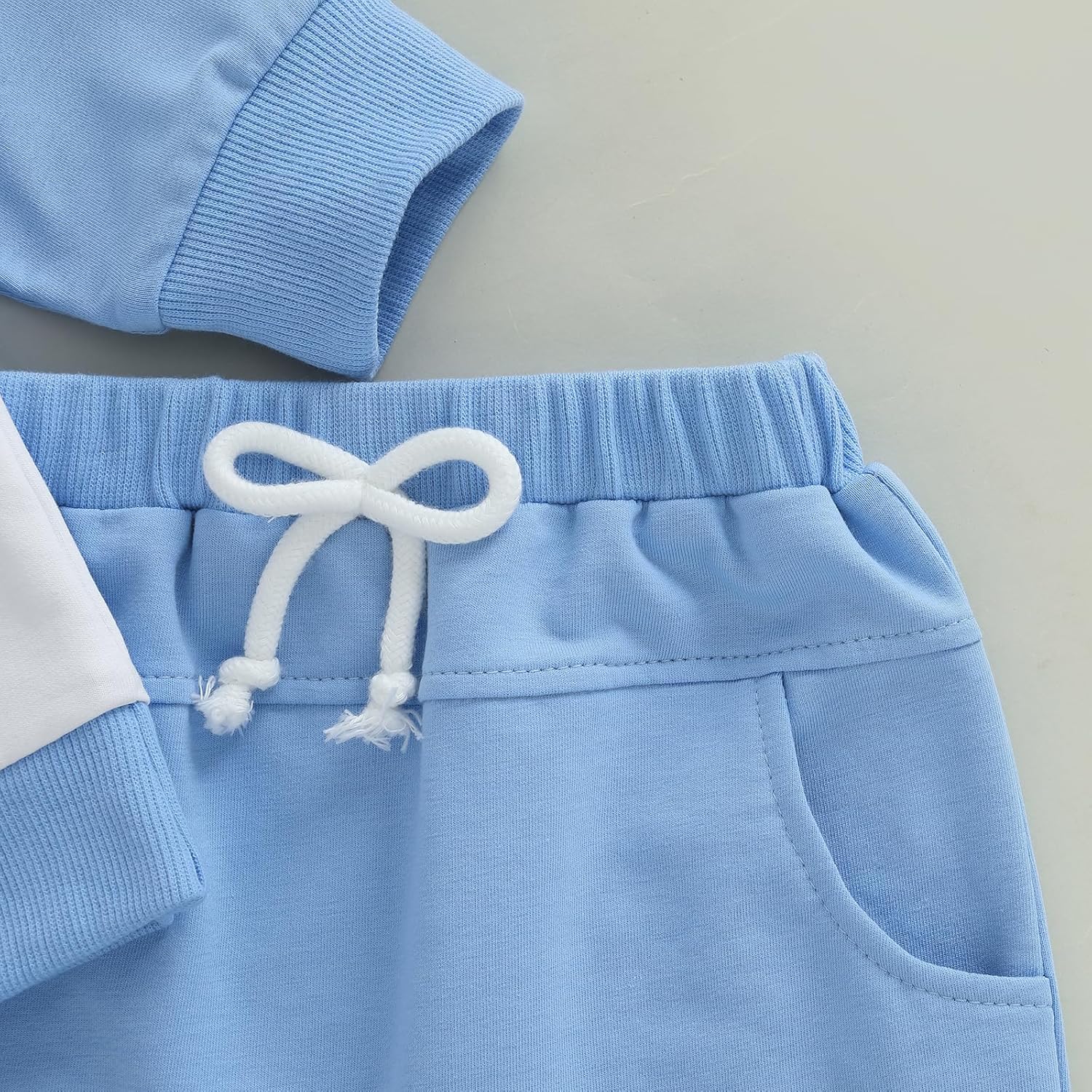 Baby Boy Fall Clothes Toddler Thanksgiving Outfit Letter Color Block Long Sleeve Sweatshirt + Joggers Pant Set - Image 6