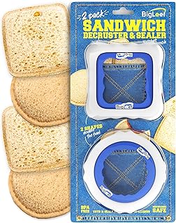 Uncrustables Sandwich Maker - PBJ Sandwich Cutter for Kids Lunch - Make & Freeze DIY Pocket Minis - Homemade Uncrustable Sandwich Cutter and Sealer - Crustless Bread Sandwich Sealer Decruster (2 Pack)