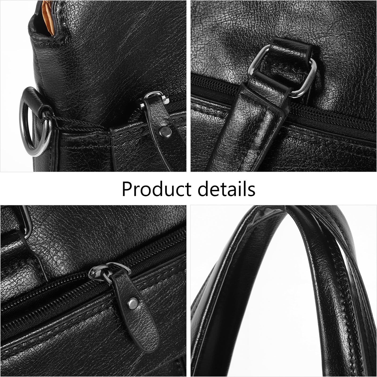 Mikinona Business Tasche aus Pu Leder mit Doppeltem Henkel und Durchdachtem Innenraumdesign Elegante Aktentasche für Herren für Büro und Reisen