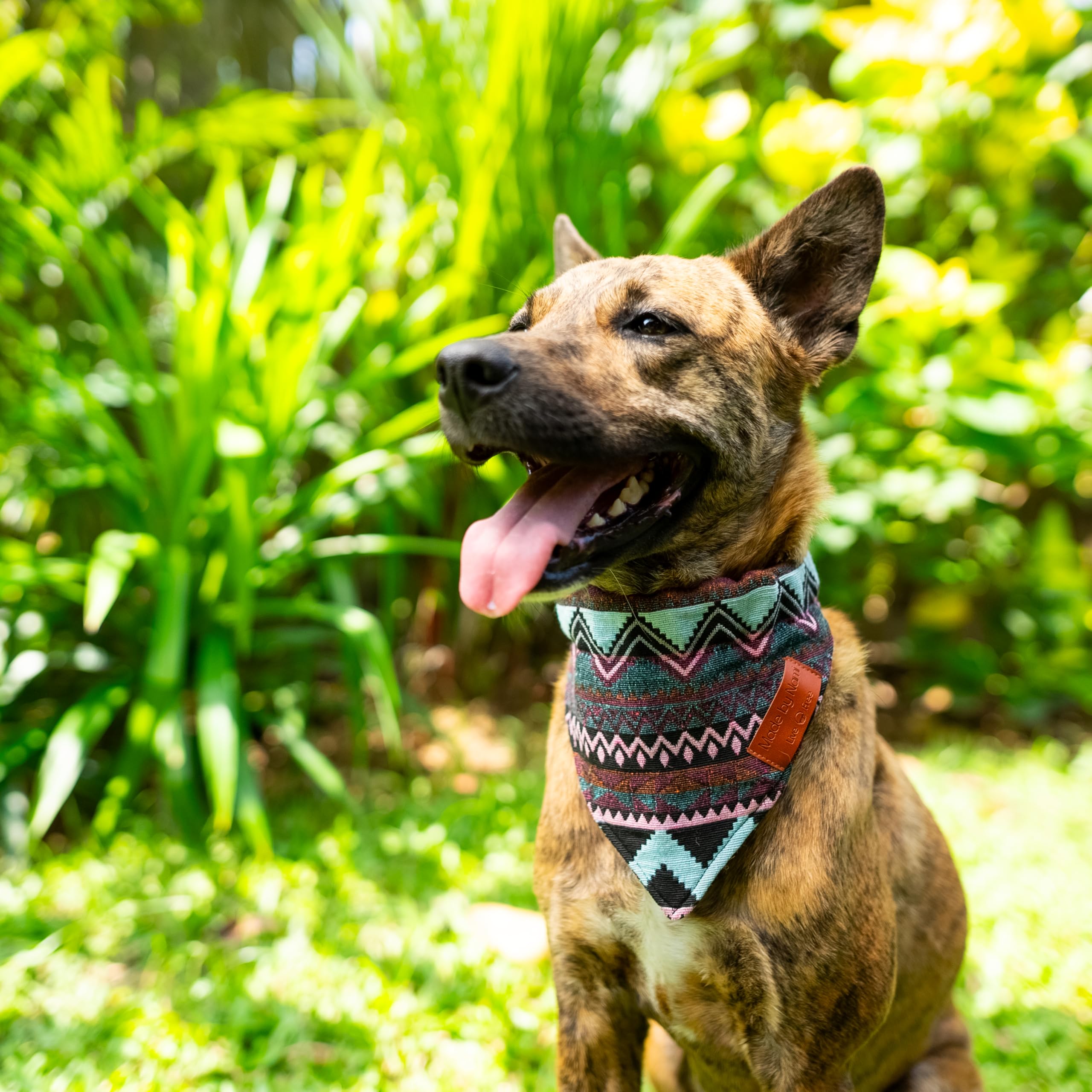 Made by Nami Boho Dog Bandana in Various Sizes for Small and Large Dogs (Purple, L) - Image 4