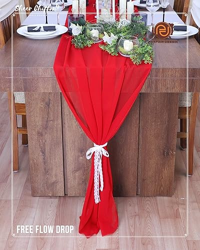 Miniatura 6 de Parfair Desssin - Decoraciones de cumpleaños bohemias, centros de mesa de baby shower, para niñas, camino de mesa de boda de 120 pulgadas de largo,