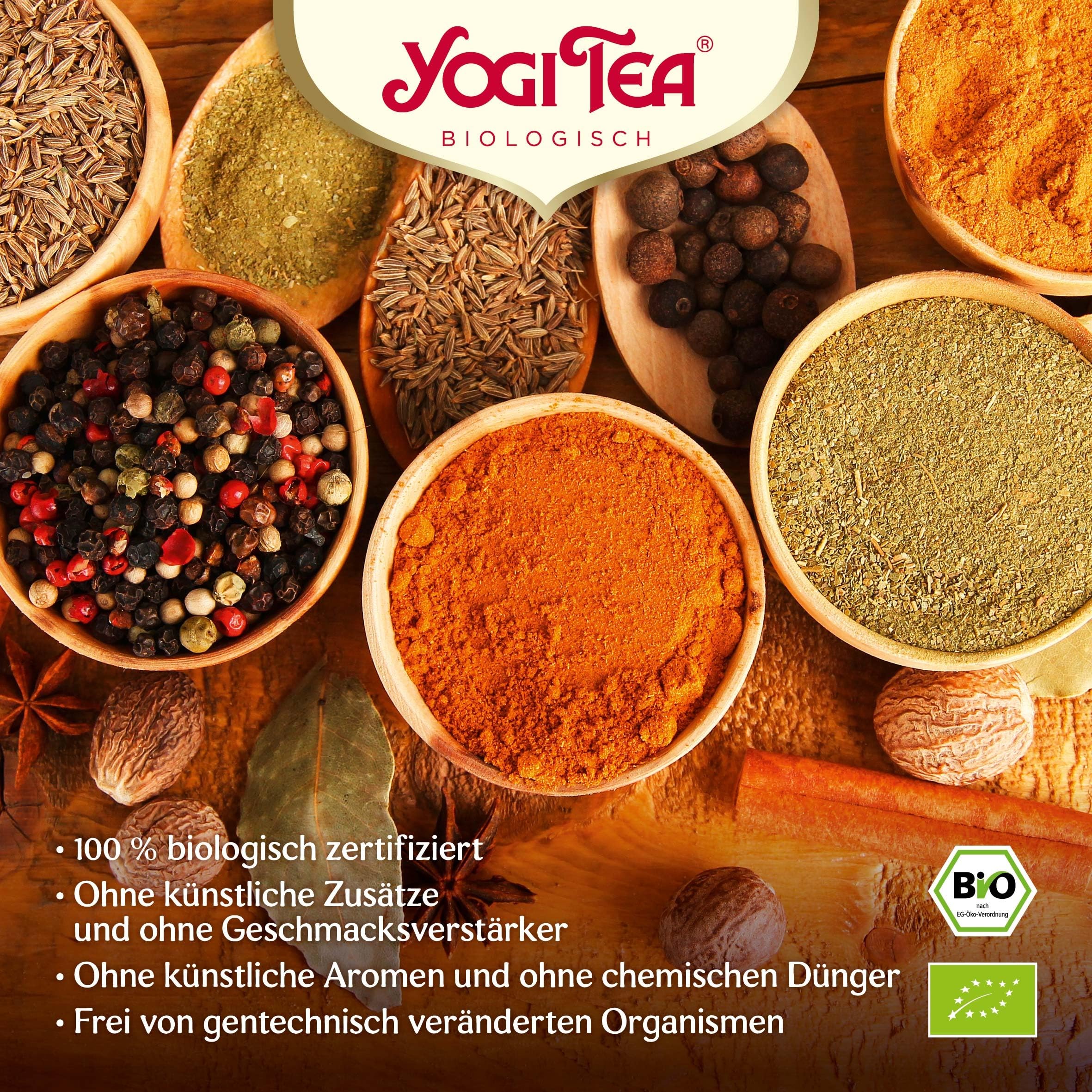 Yogi Tea Calendario de Adviento de Tés 2024 – Calendario con 24 Variedades de Té Orgánico, 24 Bolsitas y 24 Mensajes Inspiradores – Ideal Como Regalo Sin Chocolate