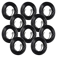 Vista 9 de Power Gear Cable de línea telefónica, 15 pies, cable telefónico, extremos modulares, funciona para teléfono, módem o máquina de fax