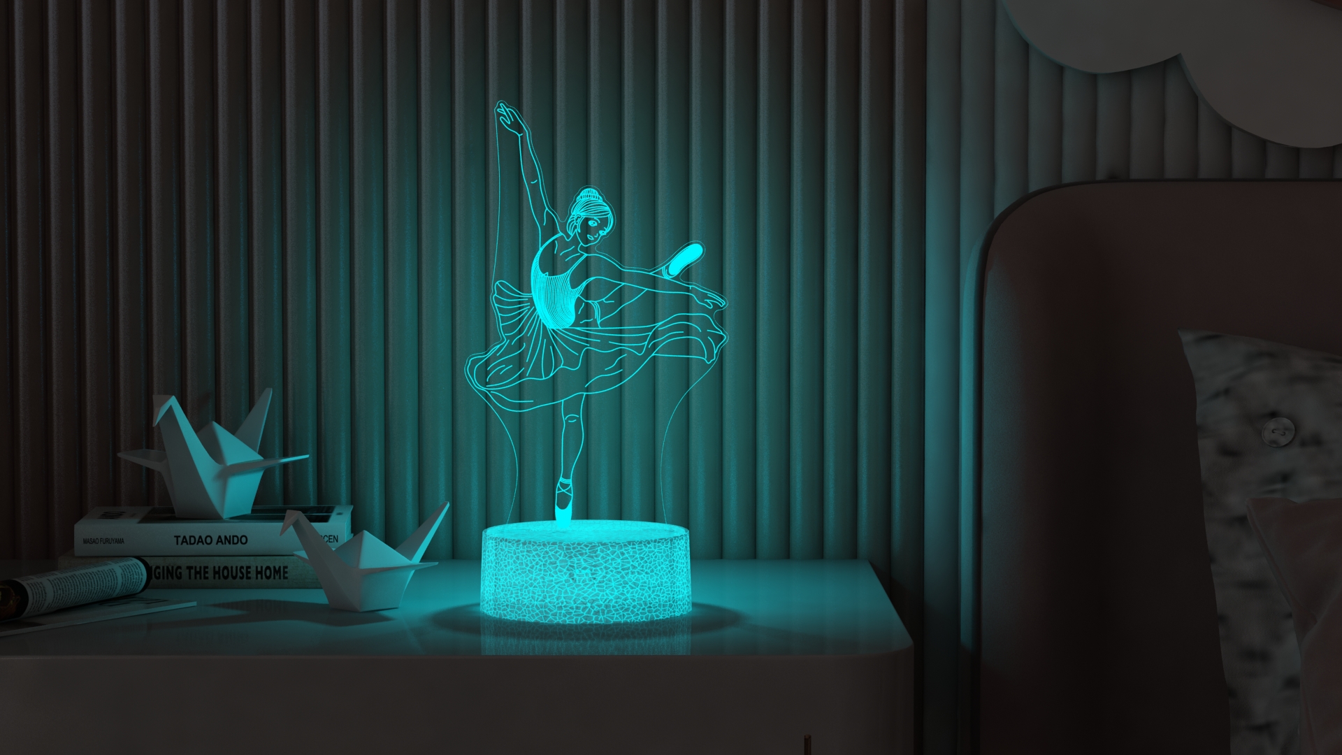 Lampeez Ballet Gifts Kids 3D Ballerina Night Light Ballet Dancer
