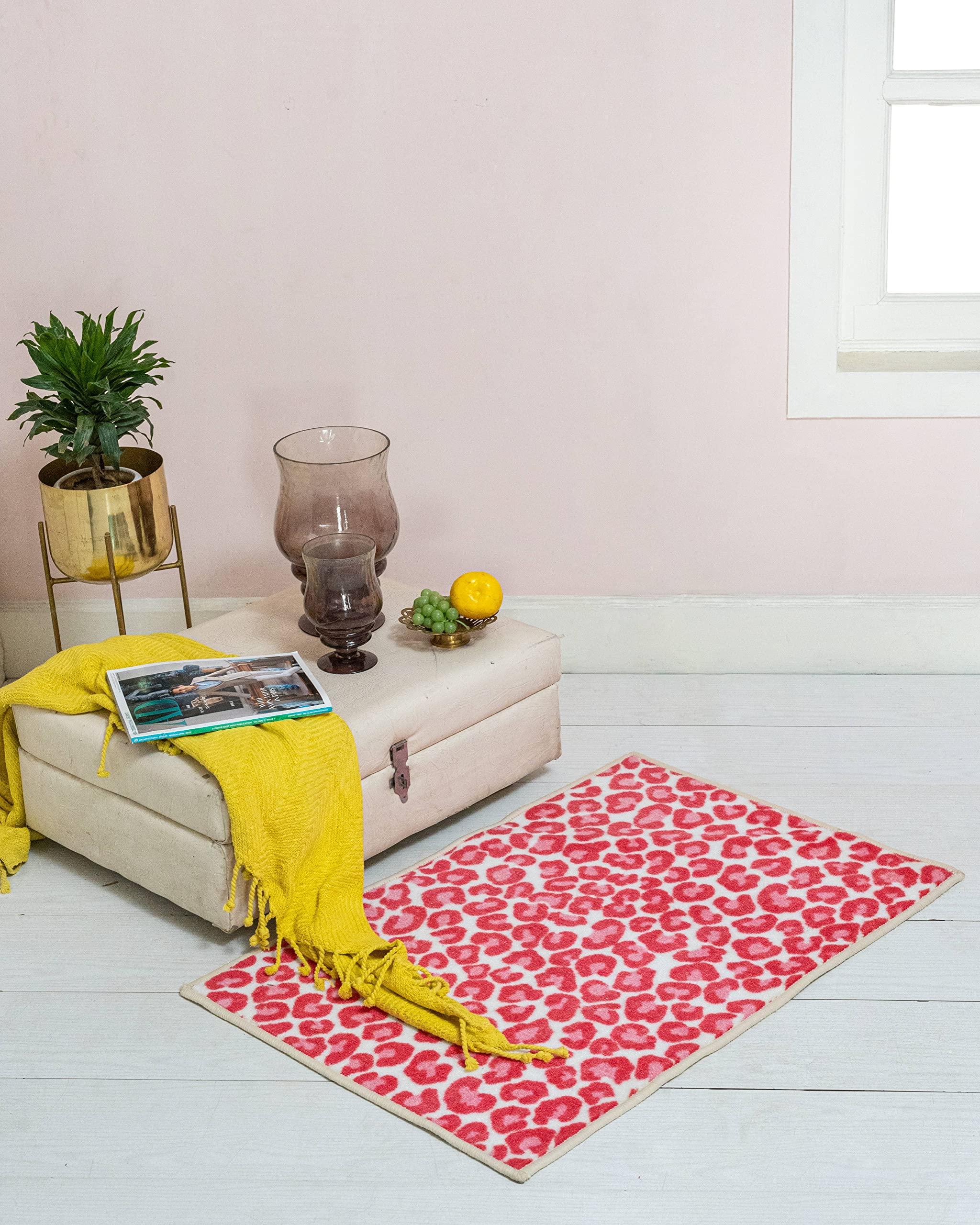 Furnish my Place Cheetah Print Area Rug, Animal Print Pattern Mat, Pet-Friendly Indoor Carpet, Wildlife Animal Inspired with Cheetah Design Rug for Living Room, Hallway, 3' x 4' Rectangle