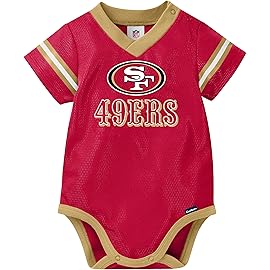 NFL San Francisco 49Ers Team Jersey Bodysuit, red San Francisco 49Ers New, 18 Months