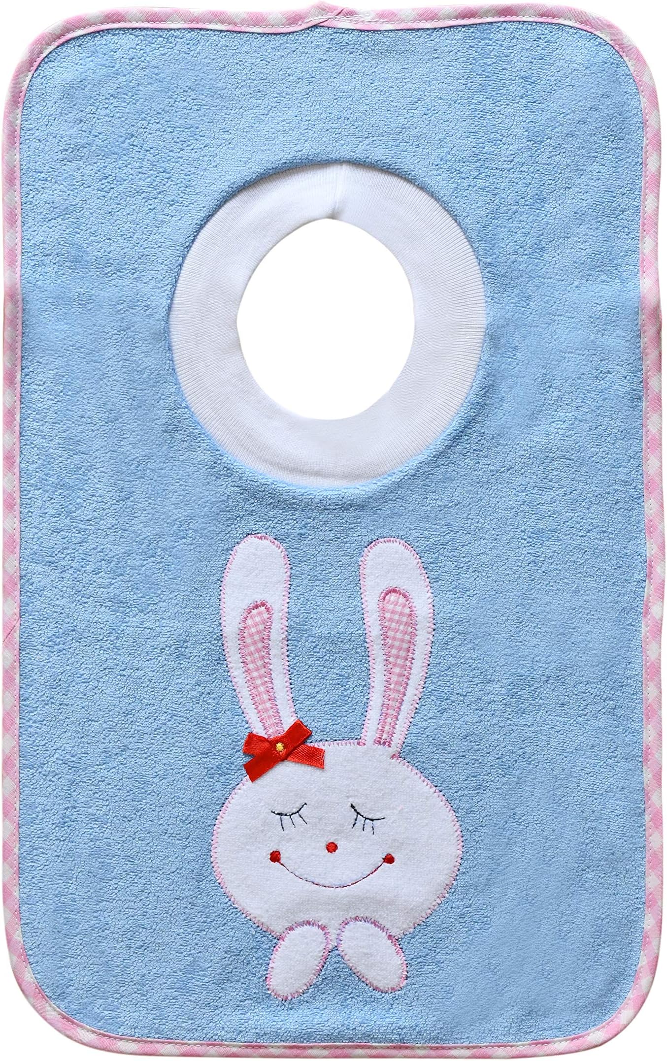 THE LITTLE LOOKERS๏ฟฝ Terry Cotton Double Layered Baby Bibs/Burp Cloth/Saliva Towel with Comfortable Tich Button Neck for Feeding Babies/Infants/Toddlers