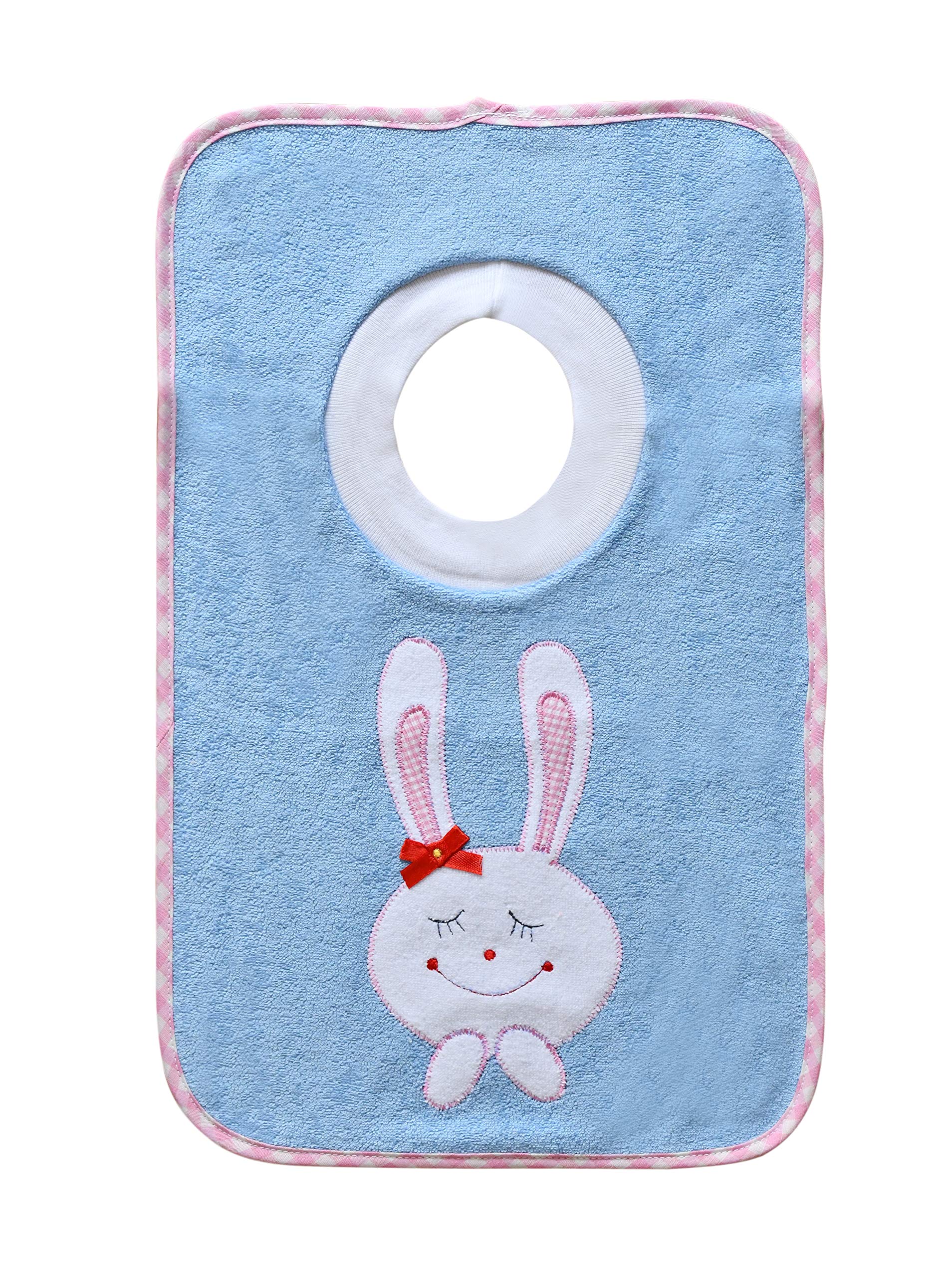 THE LITTLE LOOKERS� Terry Cotton Double Layered Baby Bibs/Burp Cloth/Saliva Towel with Comfortable Tich Button Neck for Feeding Babies/Infants/Toddlers