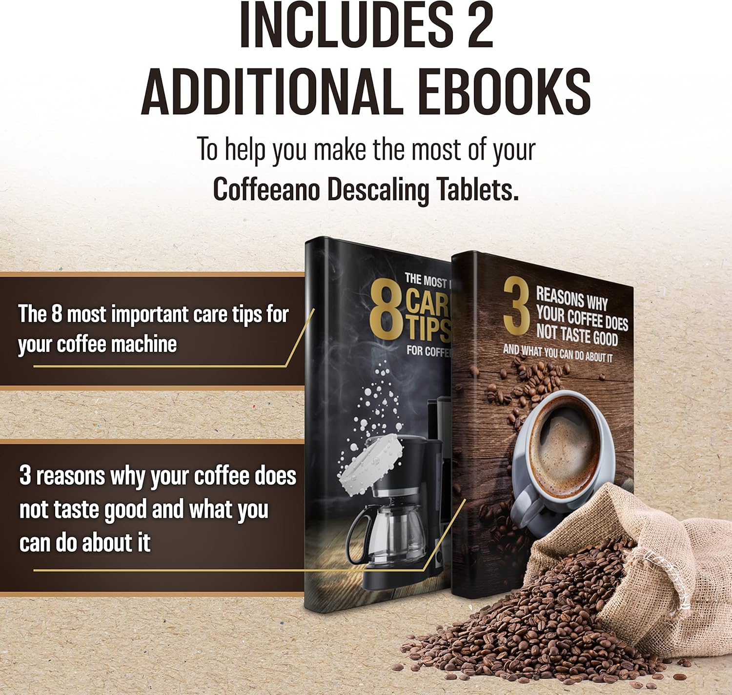Coffeeano 50x descaling tablets XL for fully automatic coffee machines and coffee makers. Descaling tabs compatible with Jura, Siemens, Krups, Bosch, Miele, Melitta, WMF and many more 8 91GS0Q6R9KL. AC SL1500