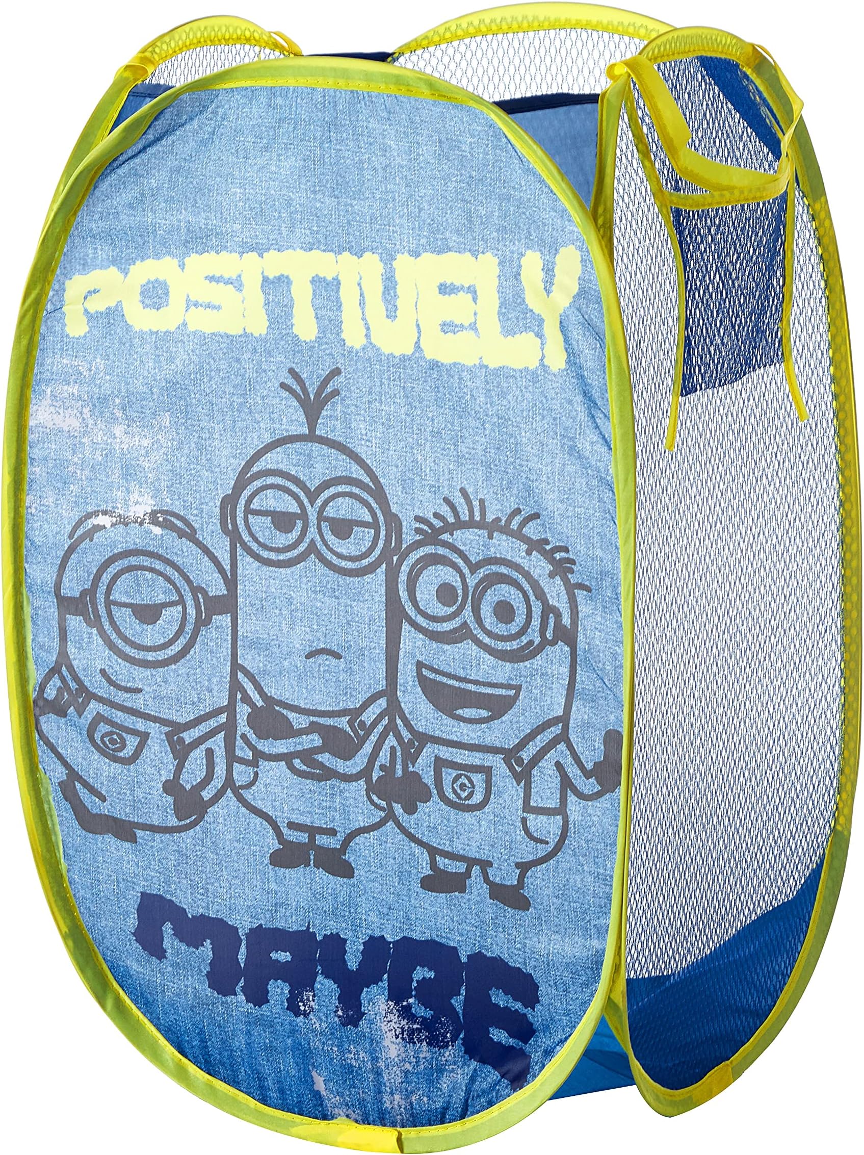Idea Nuova Minions Pop Up Storage and Laundry Hamper, 21" H x 13.5" W X 13.5" L