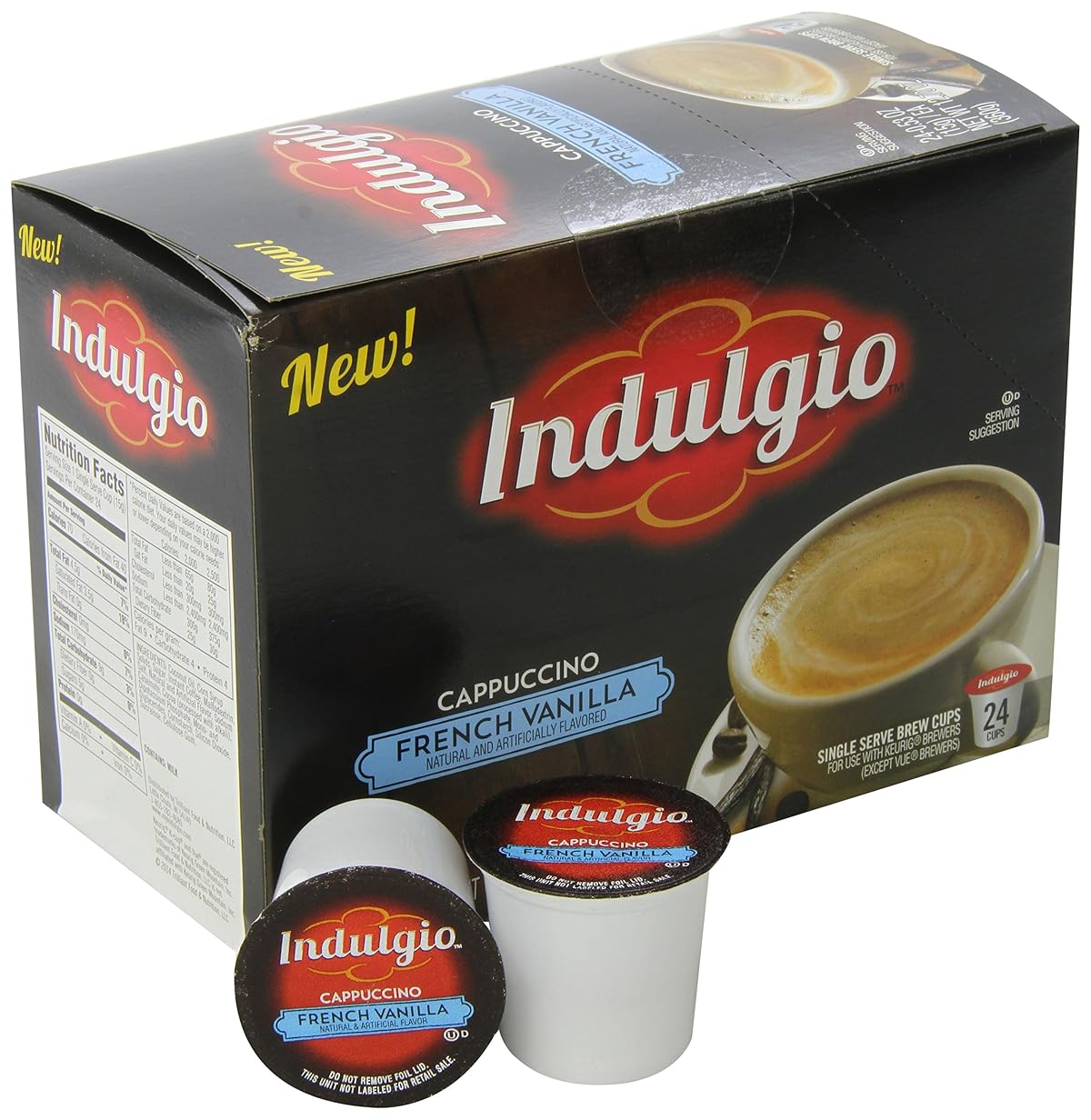 Indulgio French Vanilla Cappuccino K-Cup Pods, 24 Count