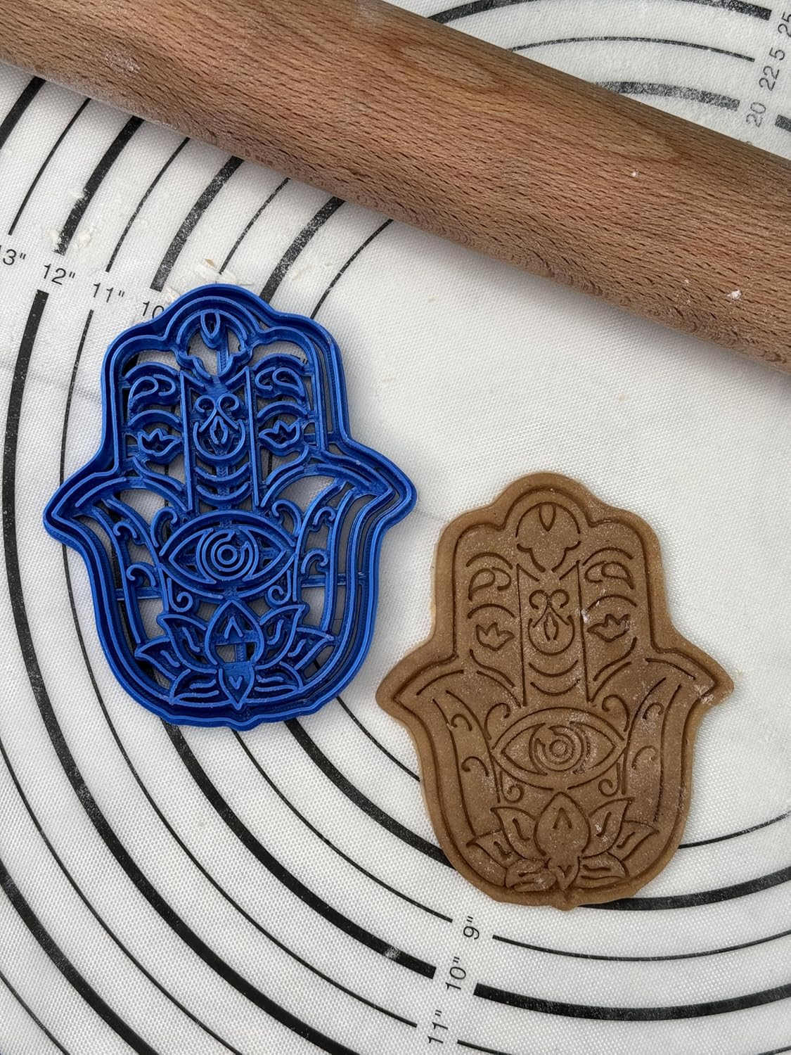 Set of 6 Hamsa Chai, Fish, Tree, Peace, Cookie Cutter & Mold 4” inches Produced by 3D Kitchen Art