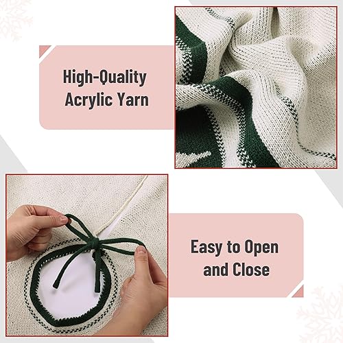 Vista 20 de Mr. Pen Christmas Tree Skirt - 48 inches, Faux Fur, White