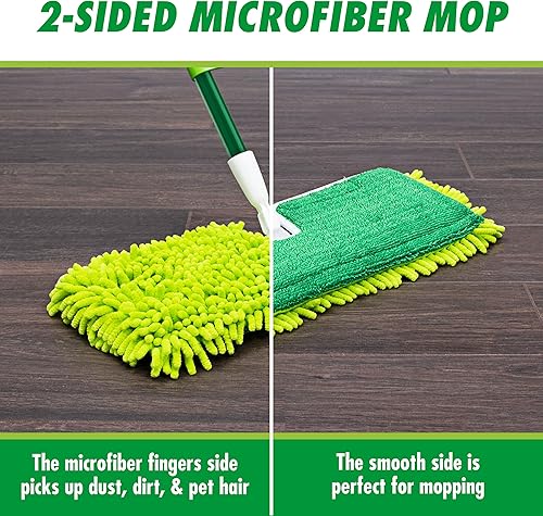 Miniatura 2 de Libman Trapeador de polvo de microfibra de 2 lados de 18 pulgadas, trapeadores secos y húmedos de doble cara para limpieza de pisos, madera dura,