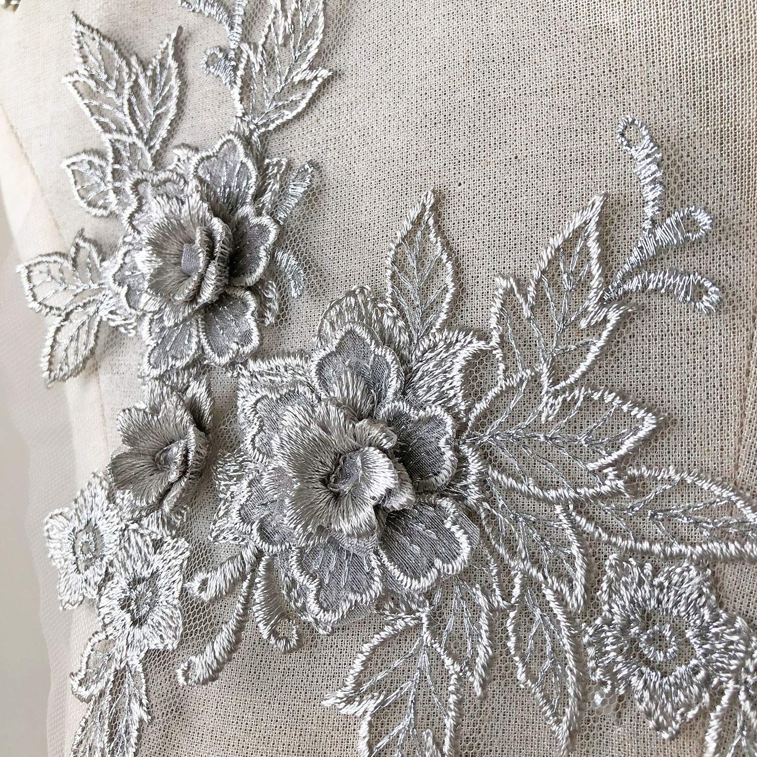 1 pair 3D Lace Applique Bridal lace Applique, Embroidery Lace