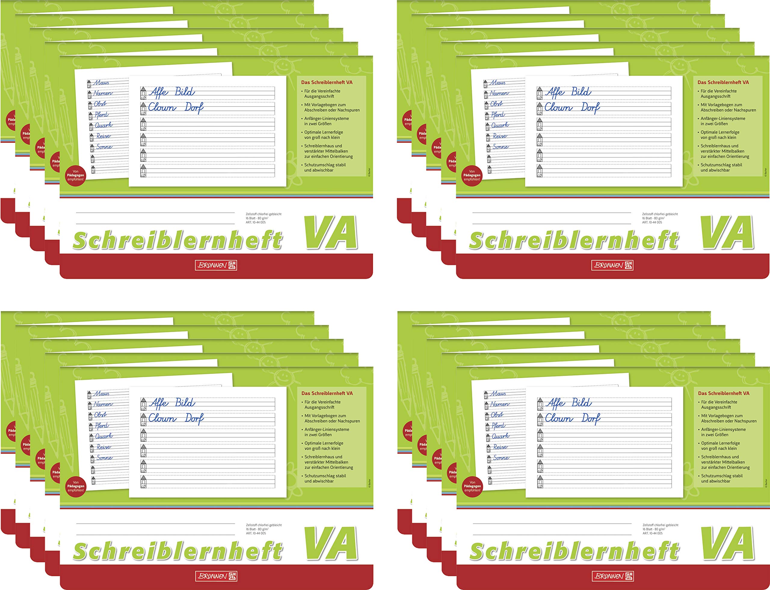 20x Schreiblernheft VA Brunnen