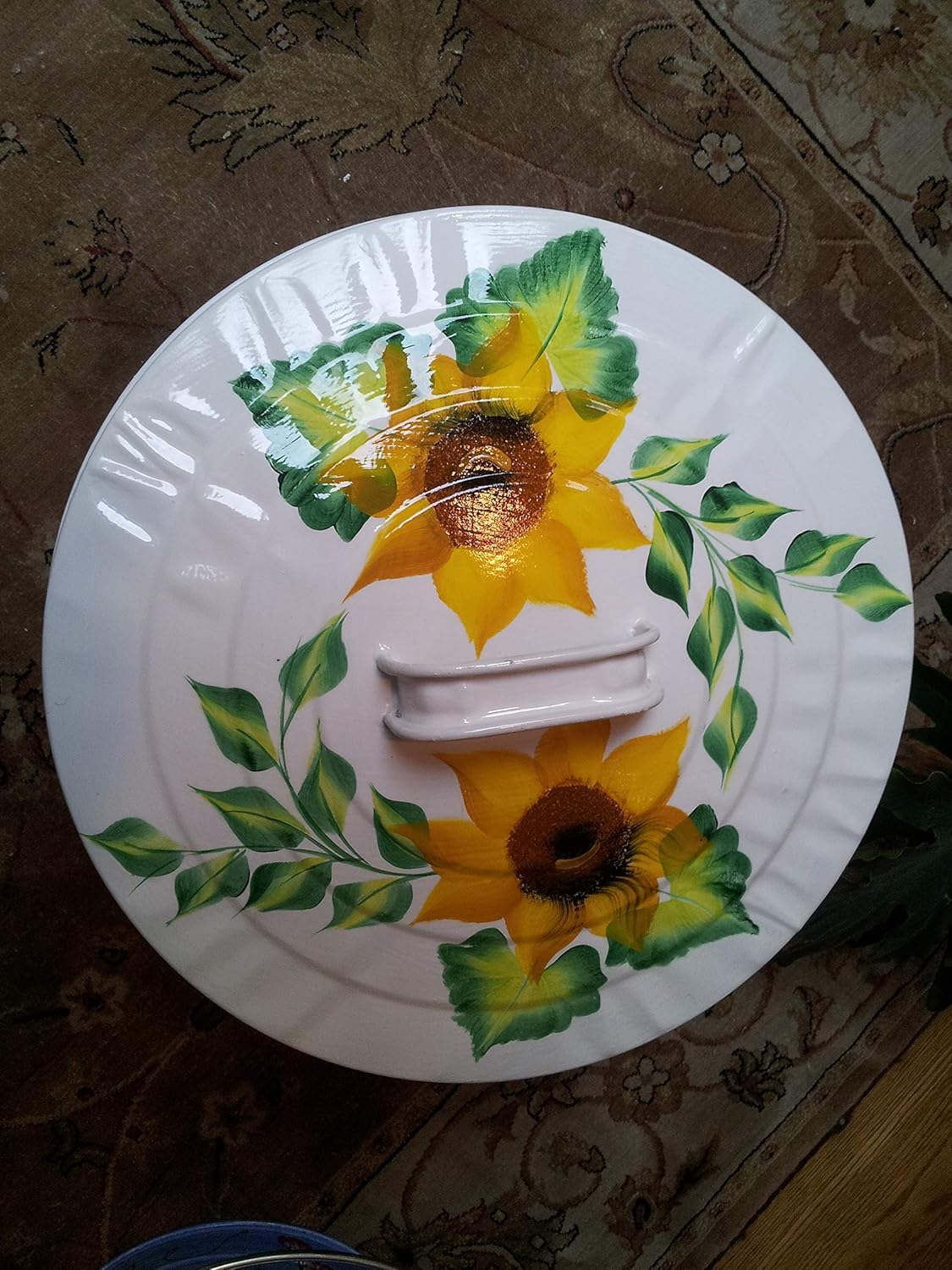 6 Gallon Hand Painted Decorative Trash Can Garbage Can