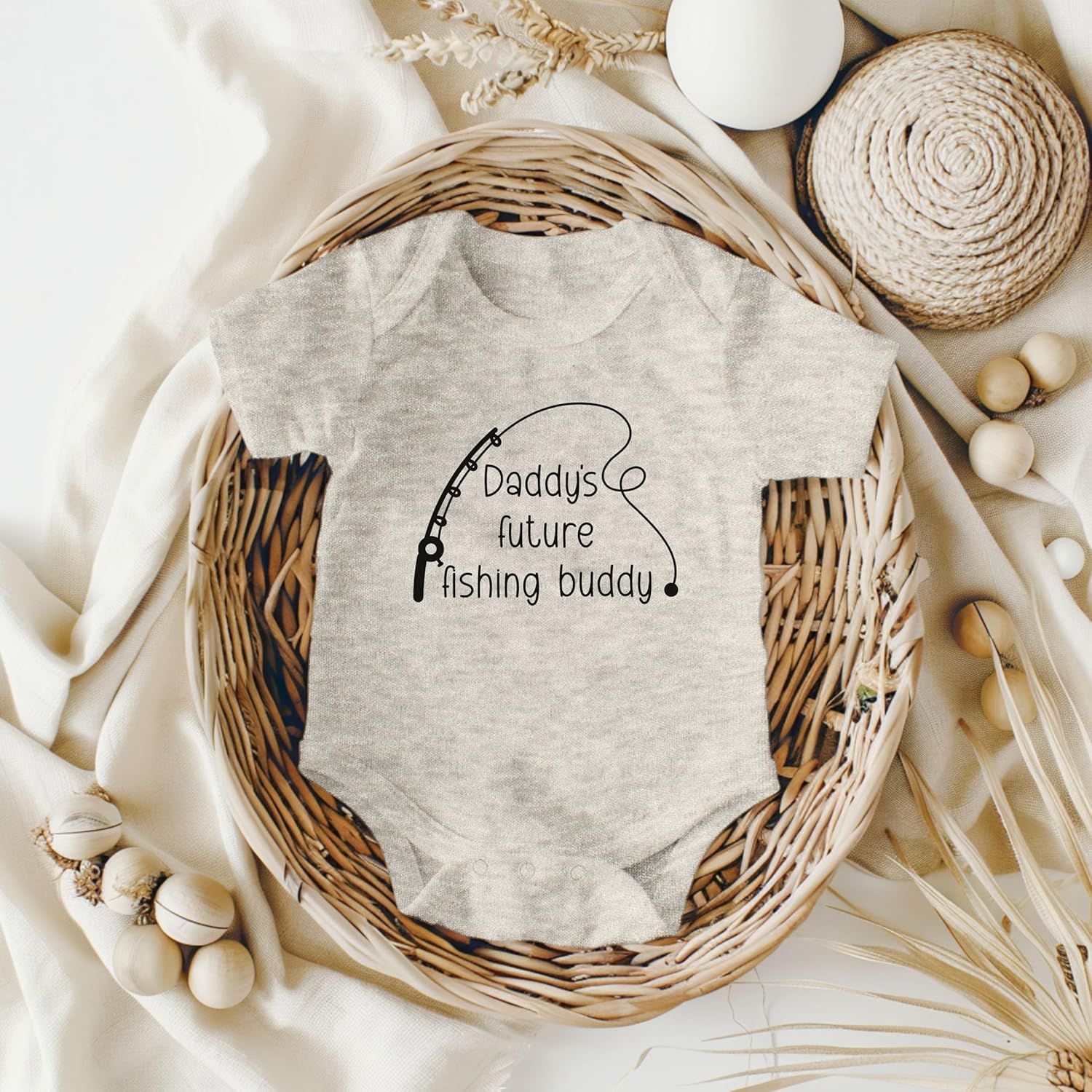 Pregnancy Announcement for Dad to Be - Daddy's Future Fishing Buddy - Image 3