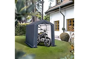 PHI VILLA 6'x10'x7' Motorcycle Canopy Outdoor Portable Storage Shelter Shed Garage Carport
