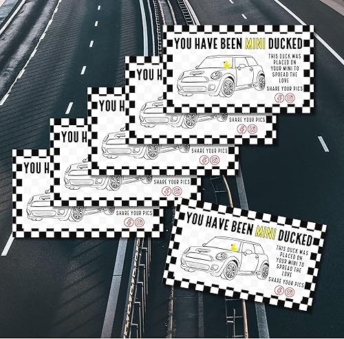 Miniatura 5 de You've Been Ducked Mini Card Cooper  Paquete de 50 etiquetas de 2 x 3.5 pulgadas para pegar etiquetas a patos de goma general British Flag Racing