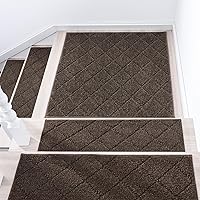 Vista 26 de COSY HOMEER - Alfombra antideslizante para esquinas de peldaños interiores, alfombras de escaleras para despegues resistentes al deslizamiento