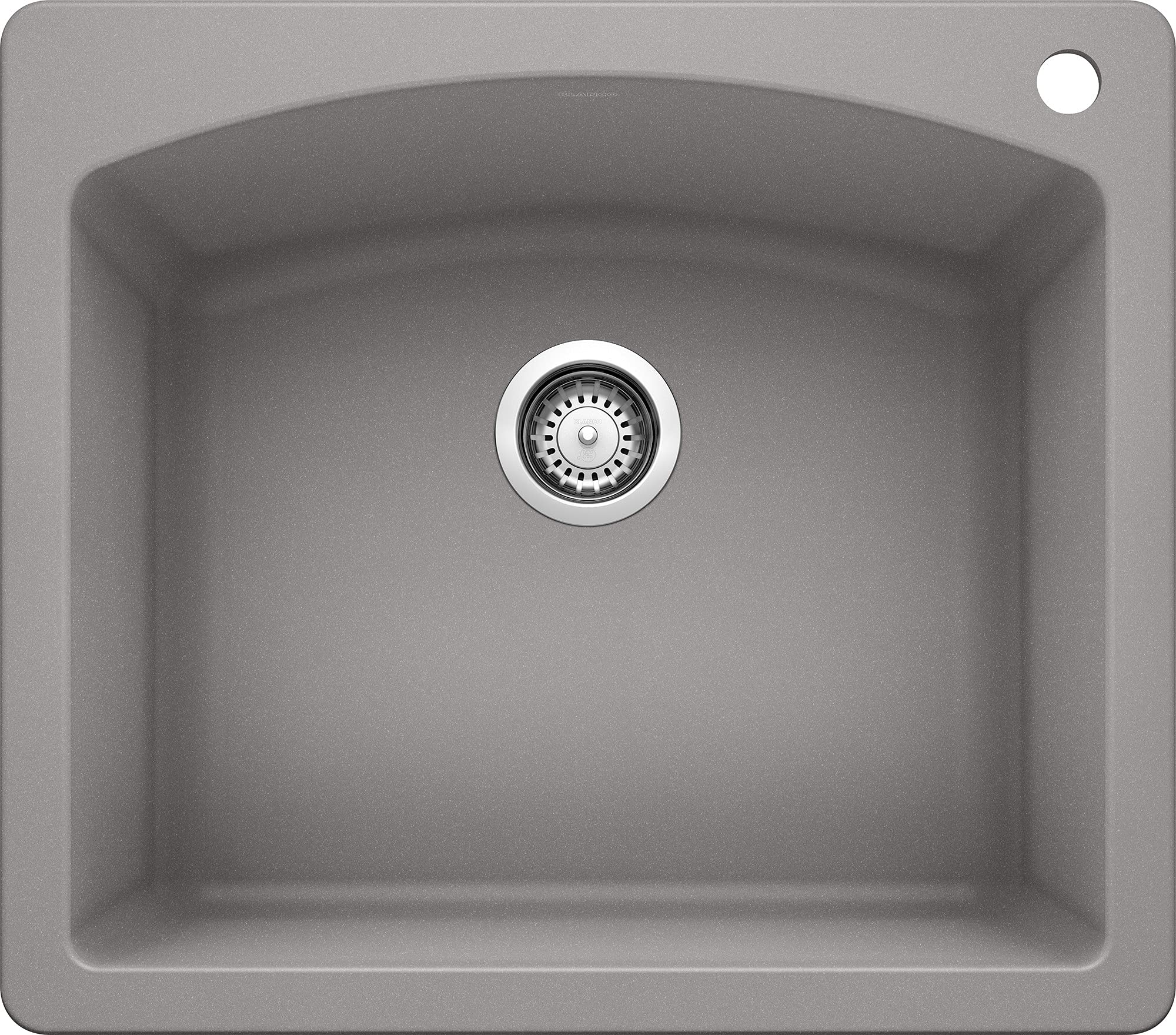 BLANCO, Metallic Gray 440209 DIAMOND SILGRANIT Drop-In or Undermount Kitchen Sink, 25" X 22"