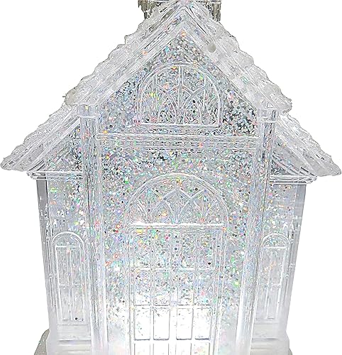 Miniatura 5 de Christmas by Roman Inc., Colección Confetti Lites, 10.25 pulgadas de alto, confeti con remolino LED, cúpula de luz para iglesia, linterna, globo de