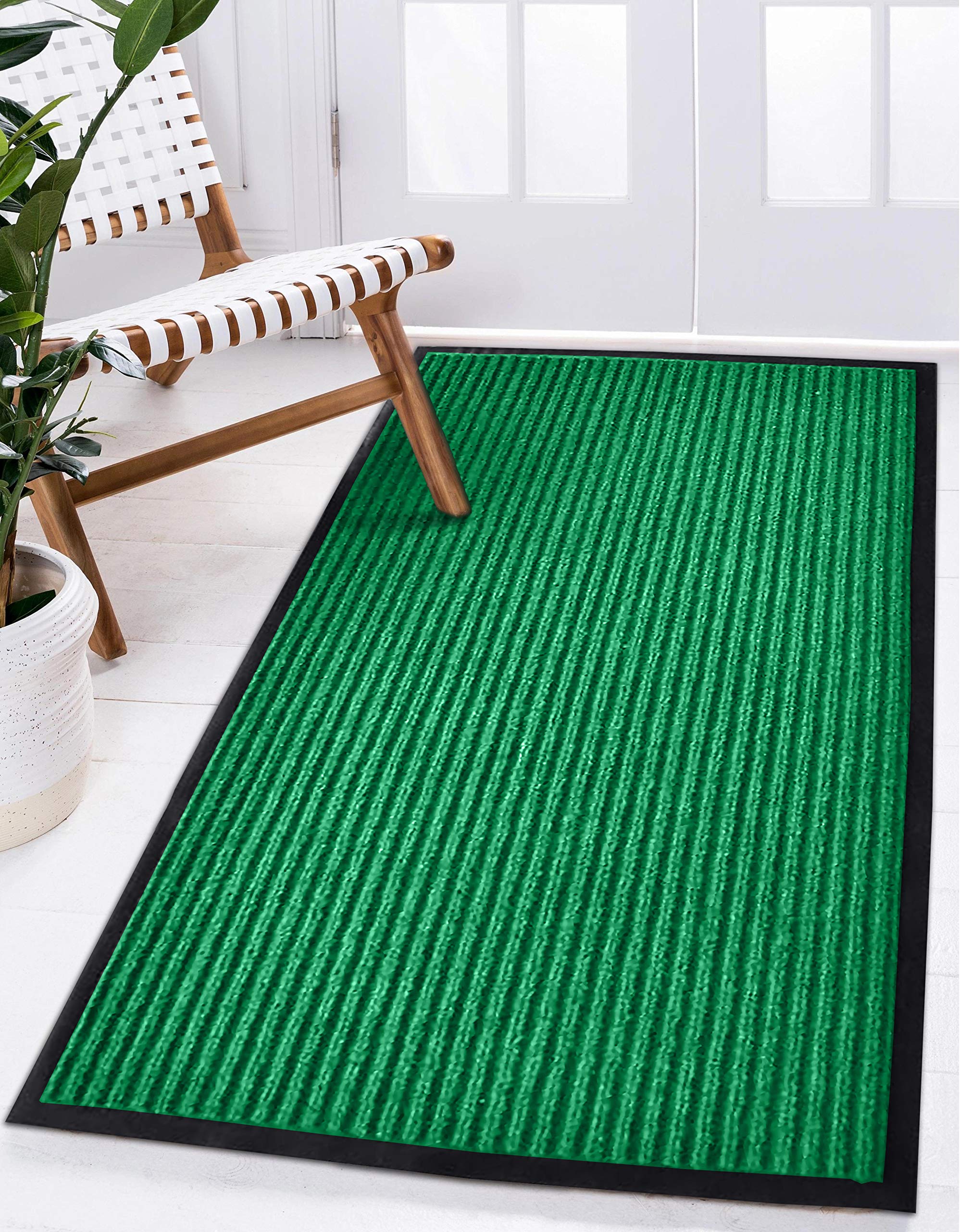 Photo 1 of **STOCK PHOTO IS REFERENCE ONLY**
LuxUrux Durable Rubber Door Mat, Heavy Duty Doormat, Indoor Outdoor, Easy Clean, Waterproof, Low-Profile Mats for Entry, Patio, Garage, High Traffic Entrance Ways (3 x 5 Feet, Striped Brown) 3 x 5 Feet Striped Brown