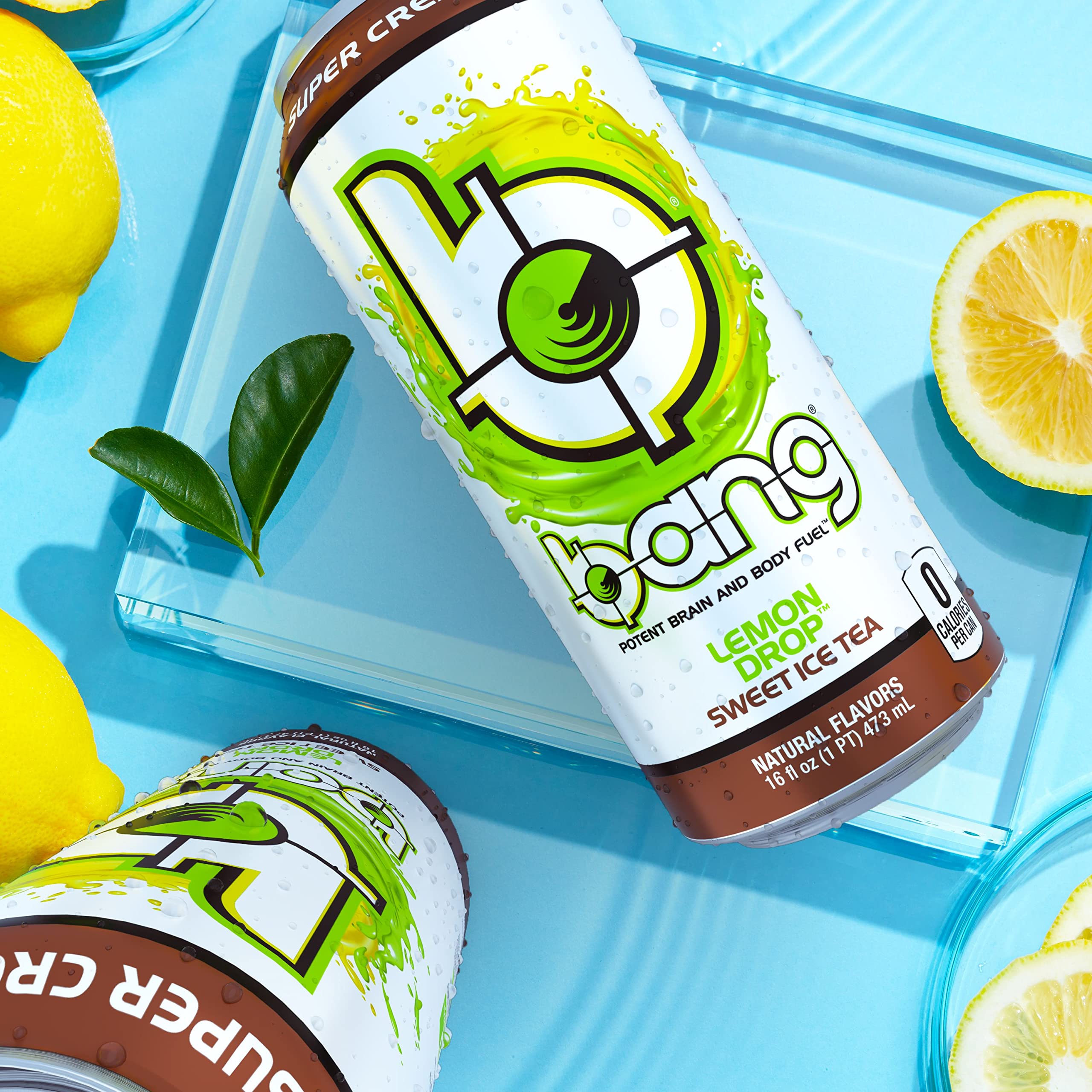 Bang Lemon Drop Sweet Ice Tea Energy Drink, 0 Calories, Sugar Free with