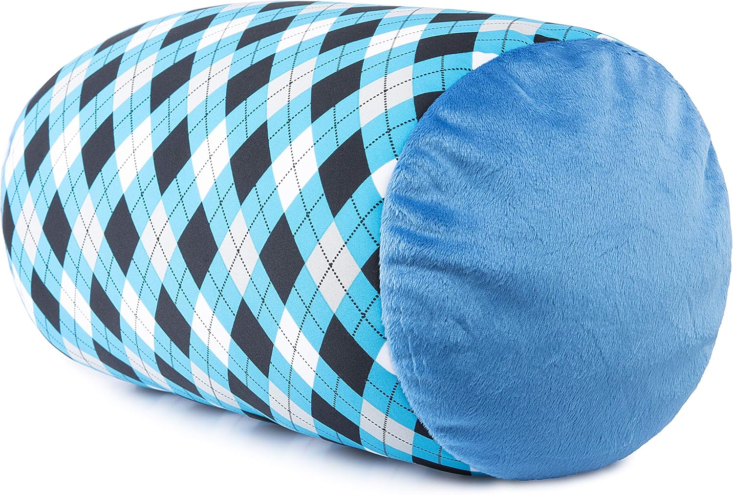 Deluxe Comfort MBR-CHK-PLD Mooshi Squish Microbead Bed Pillow, Pattern, Blue Argyle
