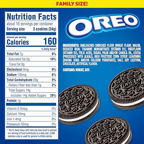 Vista 130 de OREO Galletas de sándwich dorado Double Stuf, 20 paquetes de aperitivos de tamaño King