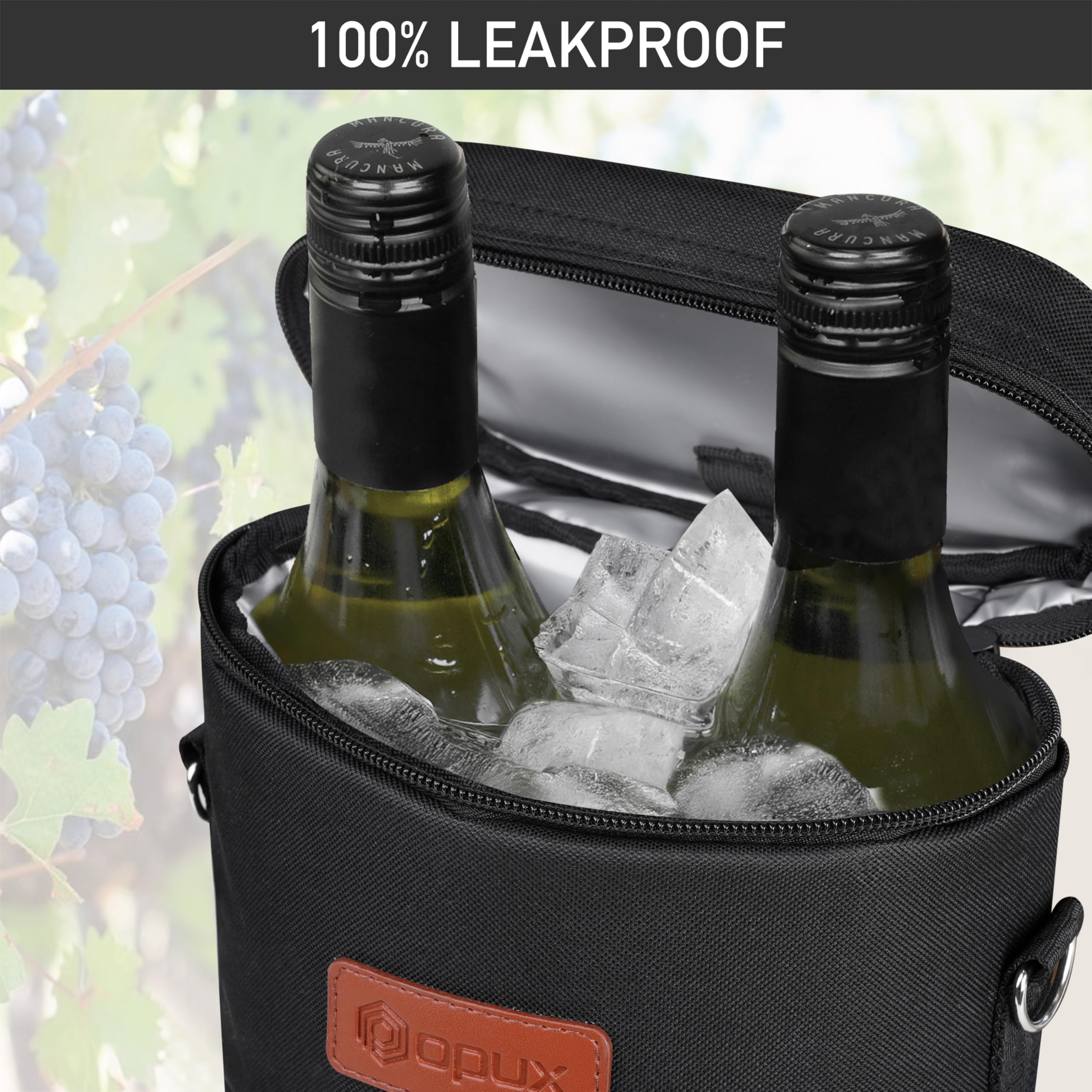 2 Portabottiglie Vino In Feltro Con Manici - Porta 12 Bottiglie - Pieghevole E Con Divisori Rimovibili - Per Viaggi, Picnic, Feste