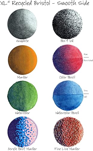 Miniatura 5 de Canson XL Series - Almohadilla de Bristol reciclada, 11 x 14 pulgadas, cubierta plegable, 25 hojas (100510933)