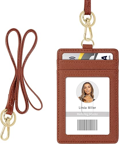 Miniatura 8 de Azrra Cordones para tarjetas de identificación, cordón con 1 soporte para identificación y 4 ranuras para tarjetas de crédito, soporte vertical