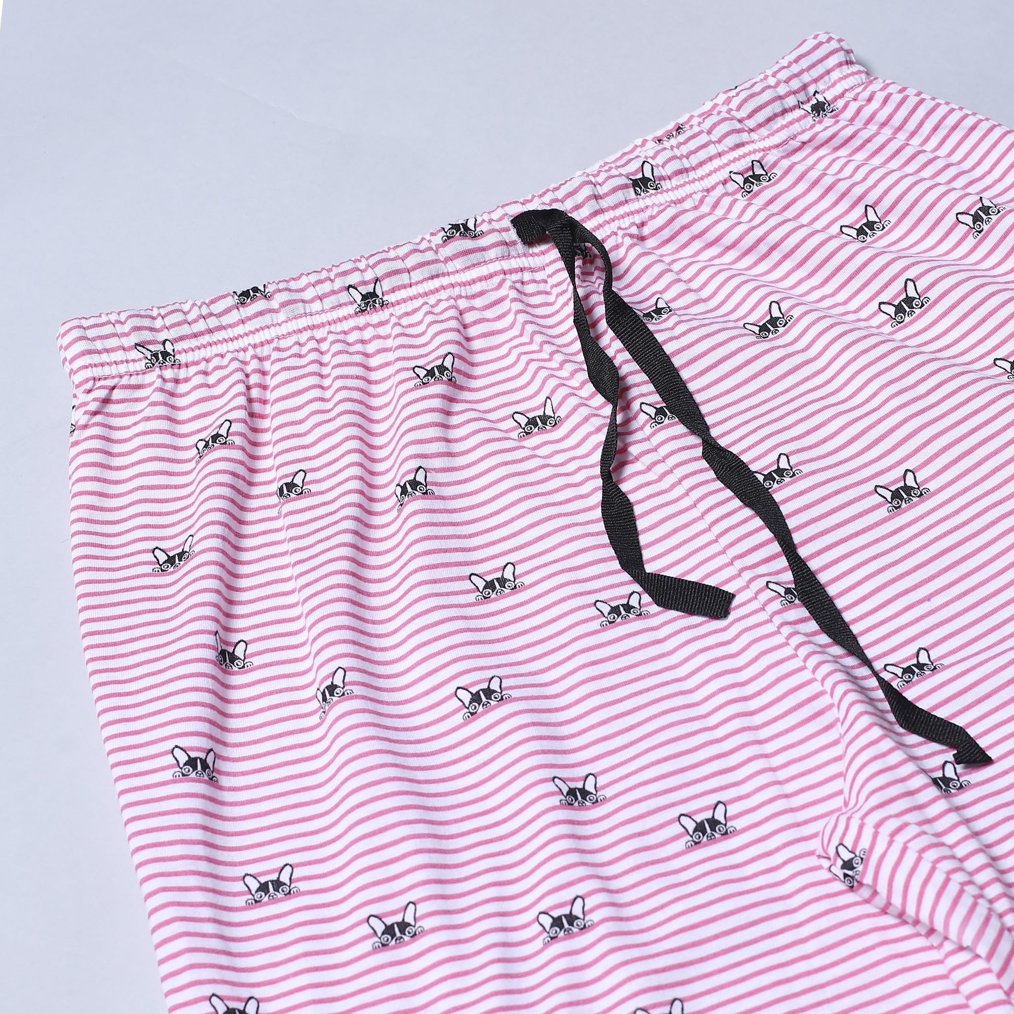 Evolove Pijama de algodón azul estampado para mujer