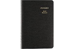 AT-A-GLANCE Car Maintenance Log Book